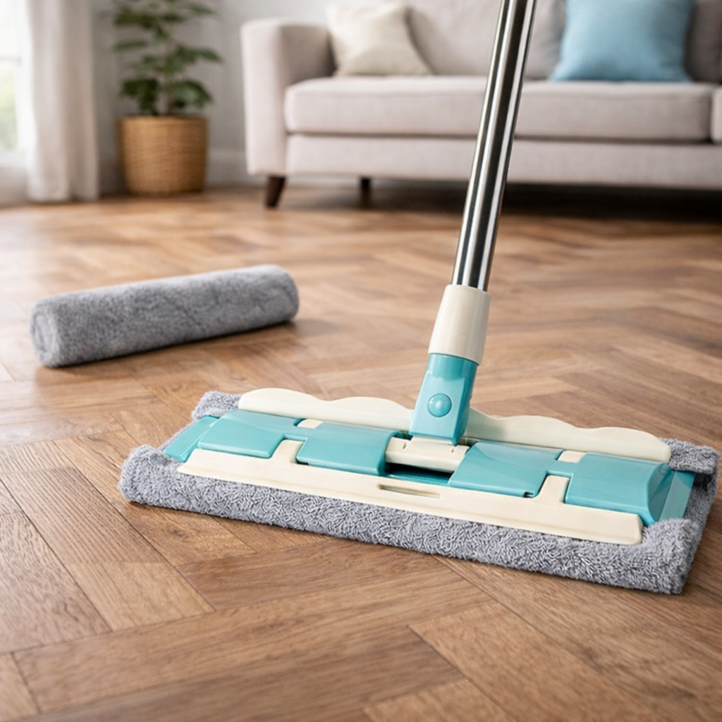 Mocio Rettangolare con Panno Lavabile in Microfibra