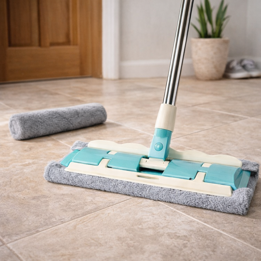 Mocio Rettangolare con Panno Lavabile in Microfibra